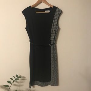 Two-toned Calvin Klein dress.